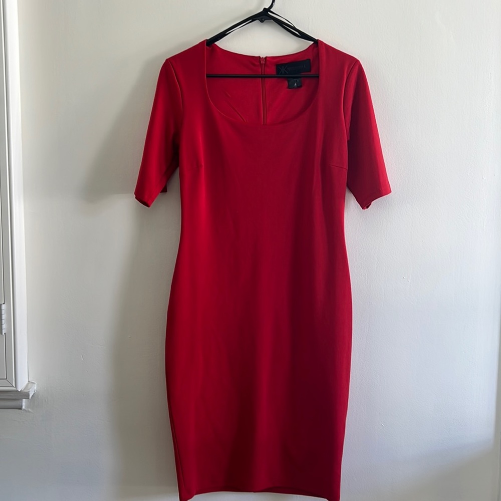 Red bodycon dress